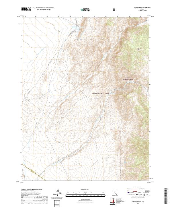 Green Springs, NV — USGS 7.5-minute topo (2021)
