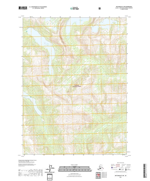 Ketchikan B-3 NE, AK — USGS 7.5-minute topo (2021)