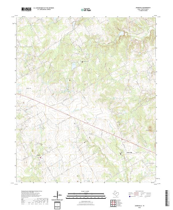 Johnsville, TX — USGS 7.5-minute topo (2022)