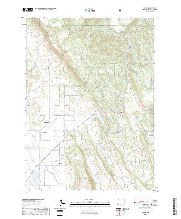 Yonna, OR — USGS 7.5-minute topo (2023)