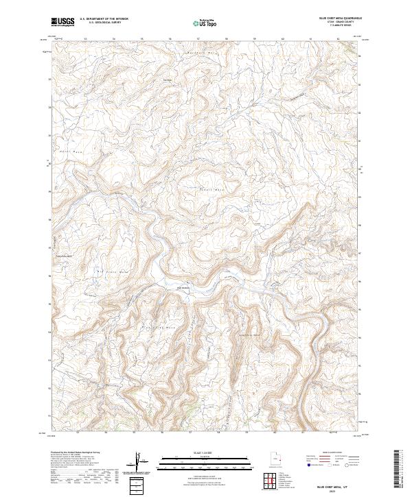 Blue Chief Mesa, UT — USGS 7.5-minute topo (2023)