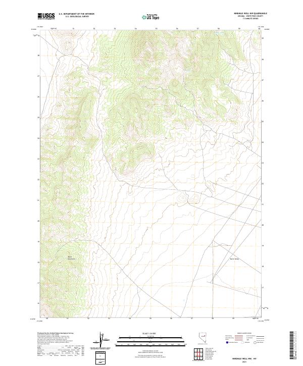 Ninemile Well NW, NV — USGS 7.5-minute topo (2021)