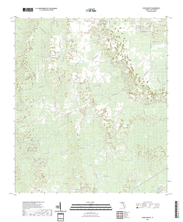 Chiefland SW, FL — USGS 7.5-minute topo (2024)
