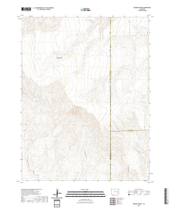 Bledsoe Ranch, CO — USGS 7.5-minute topo (2022)