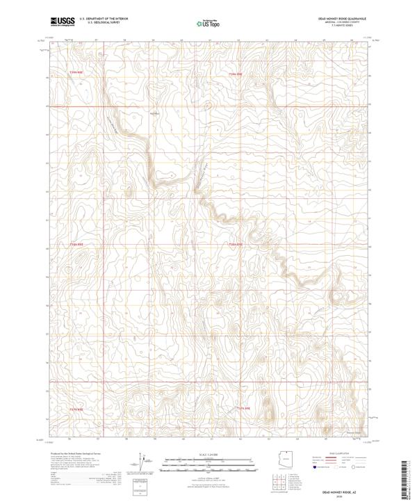 Dead Monkey Ridge, AZ — USGS 7.5-minute topo (2026)
