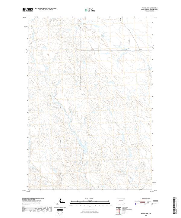 Powell NW, SD — USGS 7.5-minute topo (2021)