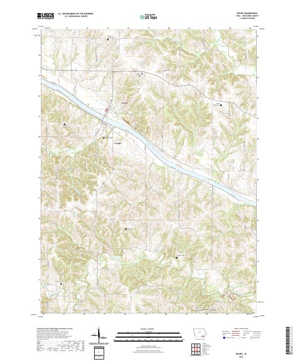Douds, IA — USGS 7.5-minute topo (2022)