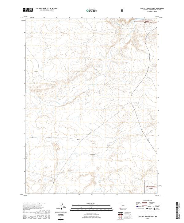 Halfway Hollow West, WY — USGS 7.5-minute topo (2021)