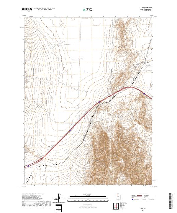 Low, UT — USGS 7.5-minute topo (2023)
