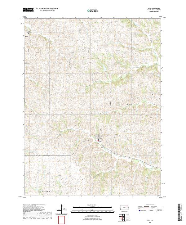 Goff, KS — USGS 7.5-minute topo (2022)