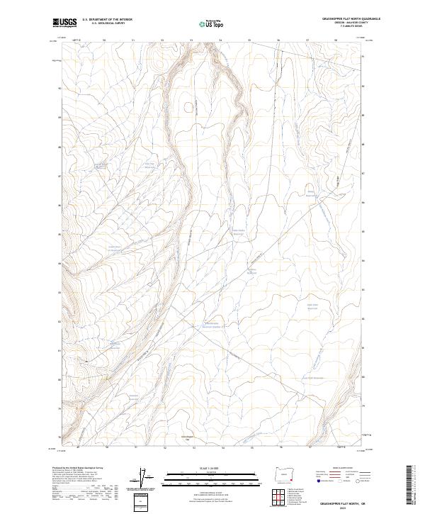 Grasshopper Flat North, OR — USGS 7.5-minute topo (2023)