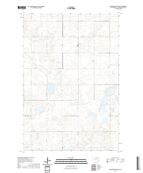 Schumacher Lake SW, SD — USGS 7.5-minute topo (2021)