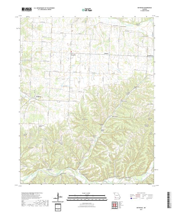 Bethpage, MO — USGS 7.5-minute topo (2021)