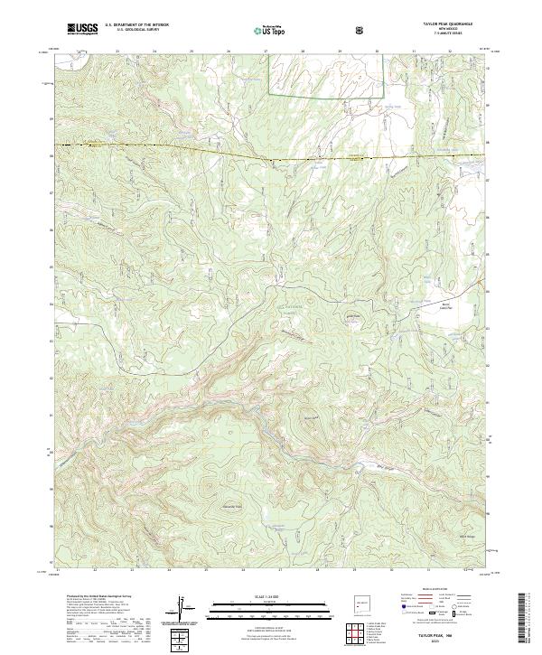 Taylor Peak, NM — USGS 7.5-minute topo (2023)