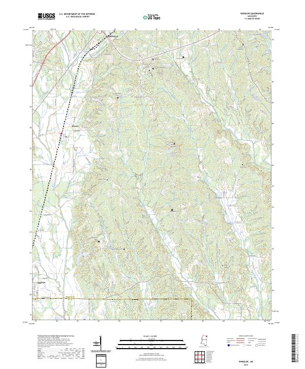 Wheeler, MS — USGS 7.5-minute topo (2024)