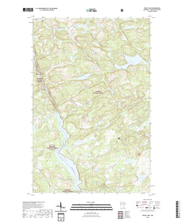 Picket Lake, MN — USGS 7.5-minute topo (2022)