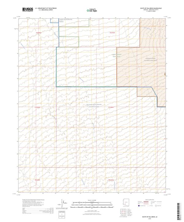 South of Gila Bend, AZ — USGS 7.5-minute topo (2026)