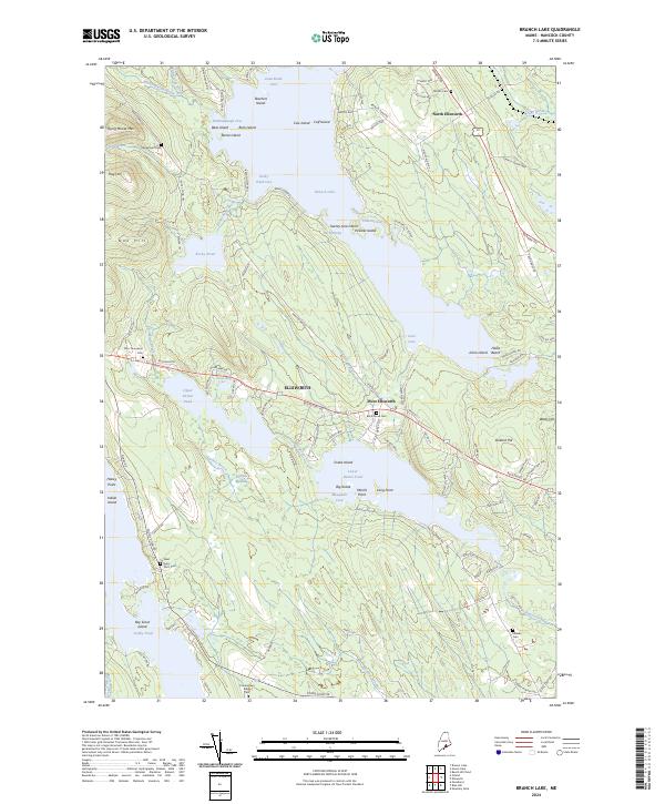 Branch Lake, ME — USGS 7.5-minute topo (2024)