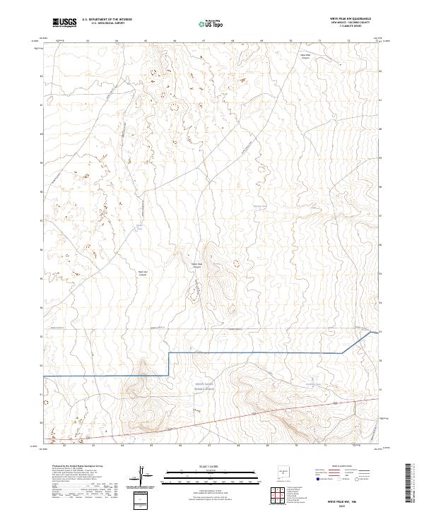 Wrye Peak NW, NM — USGS 7.5-minute topo (2023)