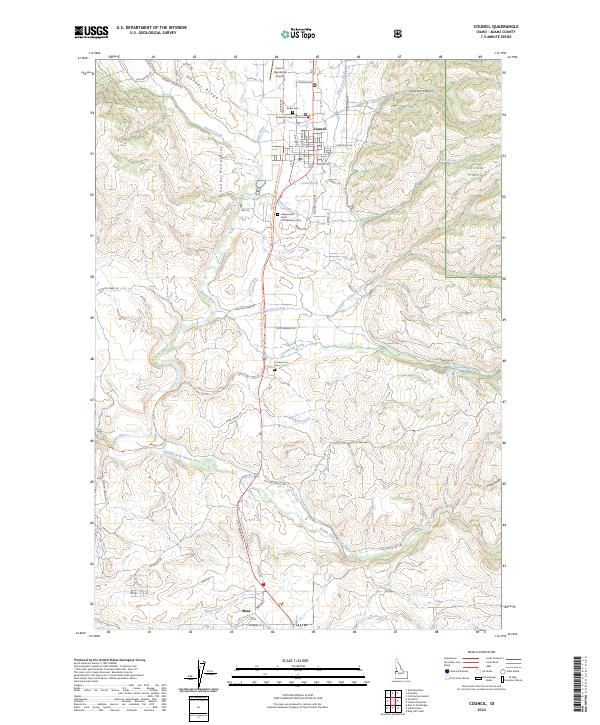 Council, ID — USGS 7.5-minute topo (2024)