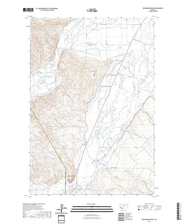 Beaverhead Rock, MT — USGS 7.5-minute topo (2024)