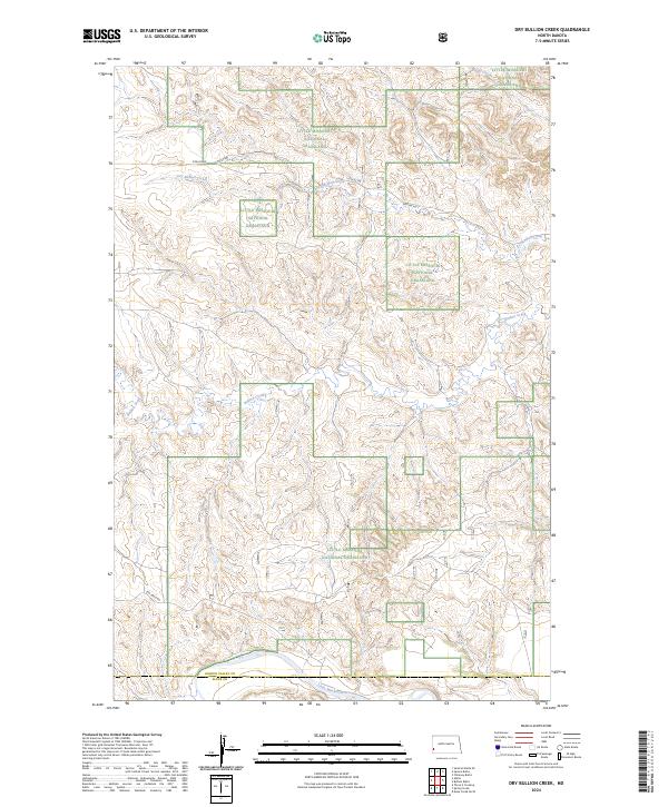 Dry Bullion Creek, ND — USGS 7.5-minute topo (2024)