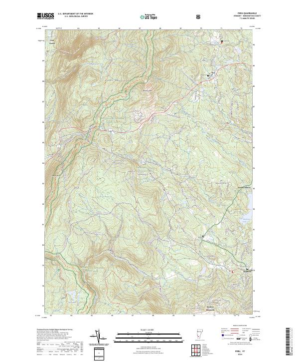 Peru, VT — USGS 7.5-minute topo (2024)