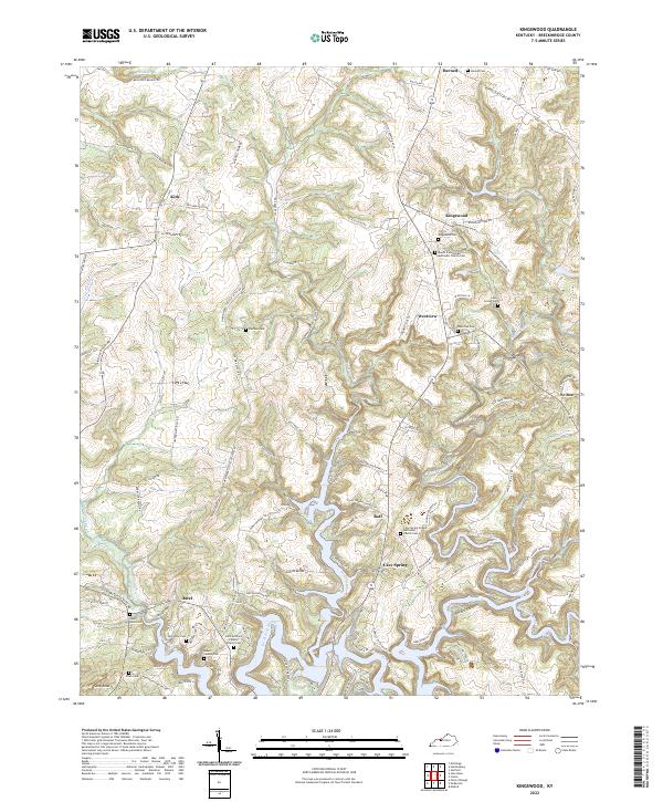 Kingswood, KY — USGS 7.5-minute topo (2022)