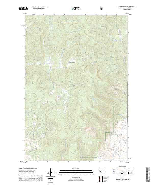 Maverick Mountain, MT — USGS 7.5-minute topo (2024)