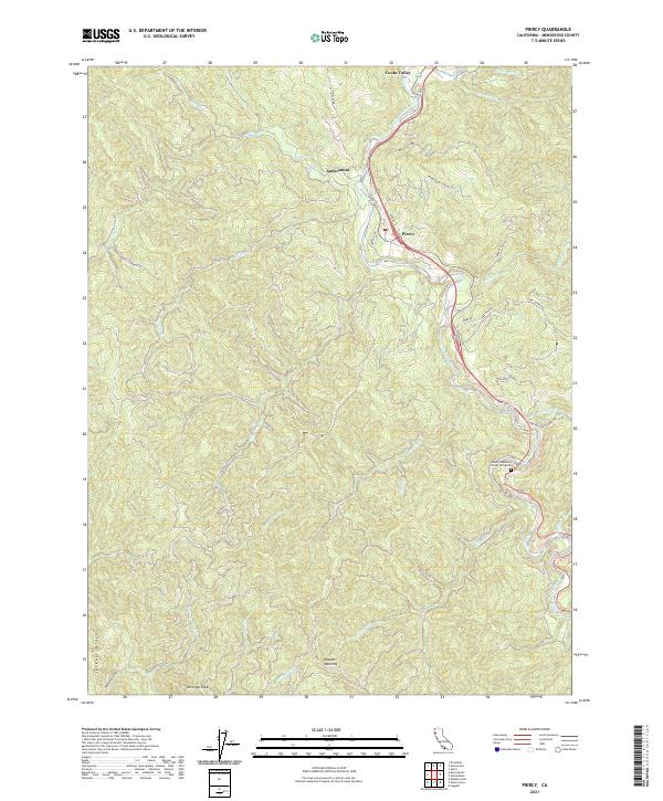 Piercy, CA — USGS 7.5-minute topo (2021)