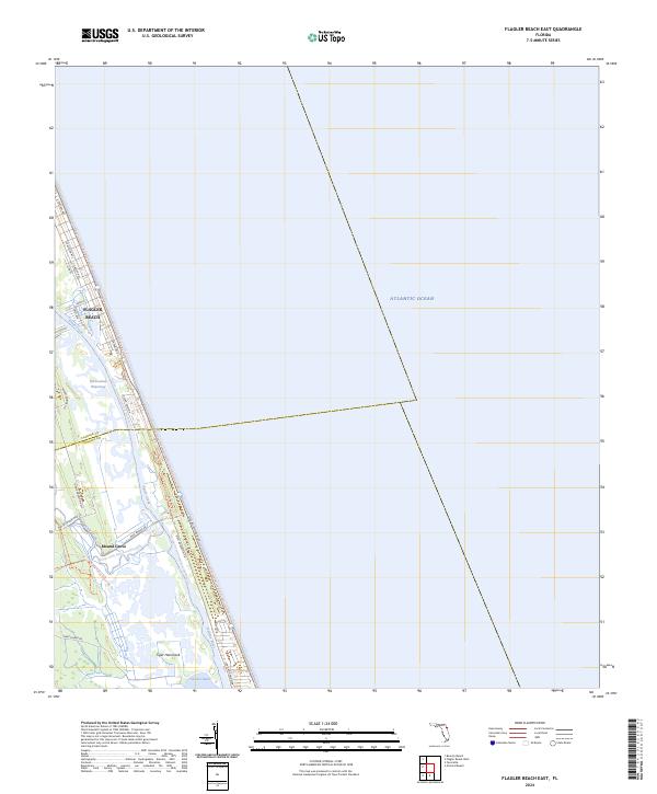 Flagler Beach East, FL — USGS 7.5-minute topo (2024)