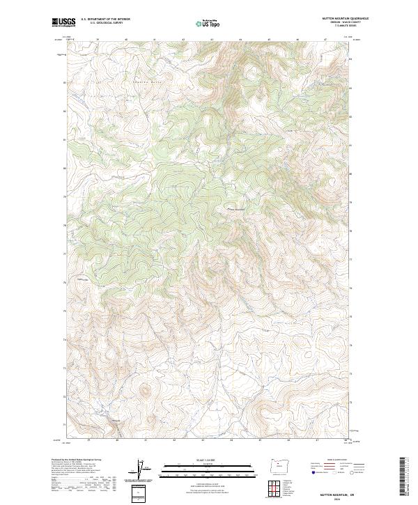 Mutton Mountain, OR — USGS 7.5-minute topo (2024)