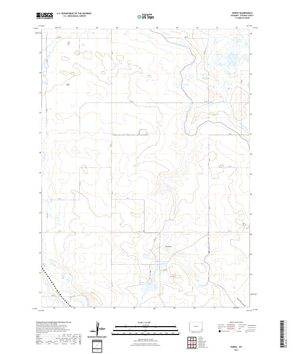 Duroc, WY — USGS 7.5-minute topo (2021)