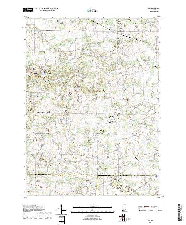 Ege, IN — USGS 7.5-minute topo (2022)