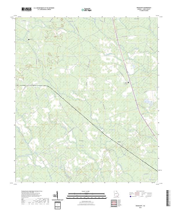 Headlight, GA — USGS 7.5-minute topo (2024)