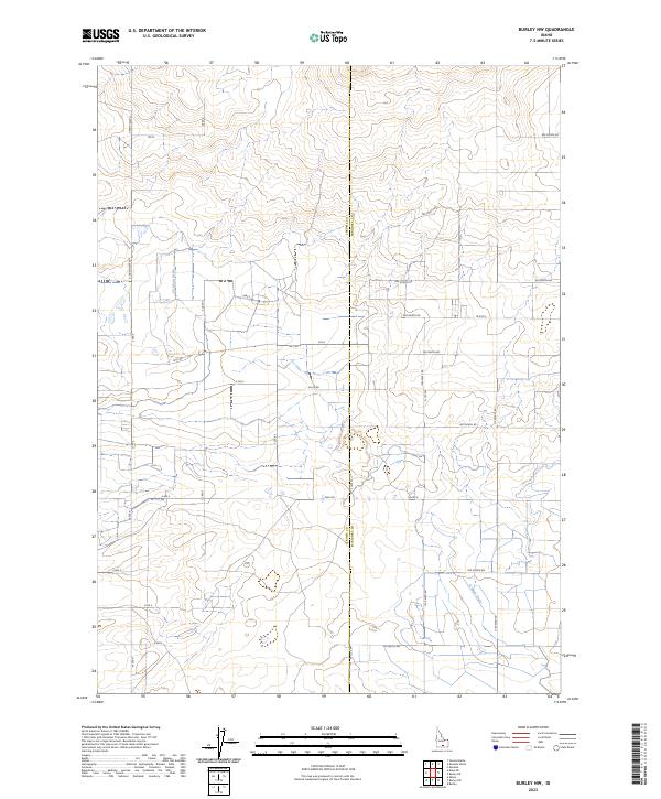 Burley NW, ID — USGS 7.5-minute topo (2023)
