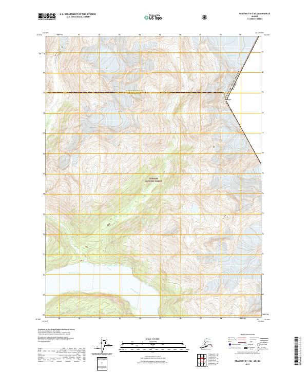 Skagway B-1 SE, AK-BC — USGS 7.5-minute topo (2021)