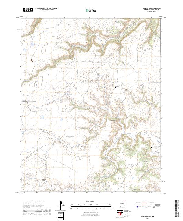 Fiddler Springs, NM — USGS 7.5-minute topo (2023)