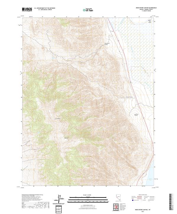 Reese River Canyon, NV — USGS 7.5-minute topo (2021)