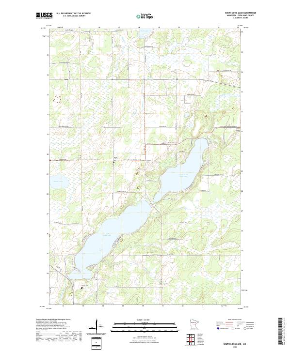 South Long Lake, MN — USGS 7.5-minute topo (2022)
