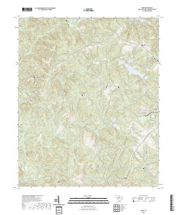 Rion, SC — USGS 7.5-minute topo (2024)