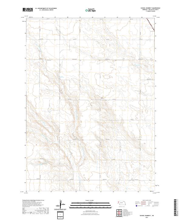 School Number 7, NE — USGS 7.5-minute topo (2021)