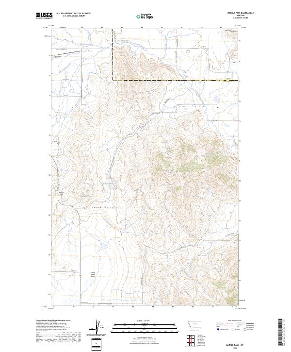Markle Pass, MT — USGS 7.5-minute topo (2024)
