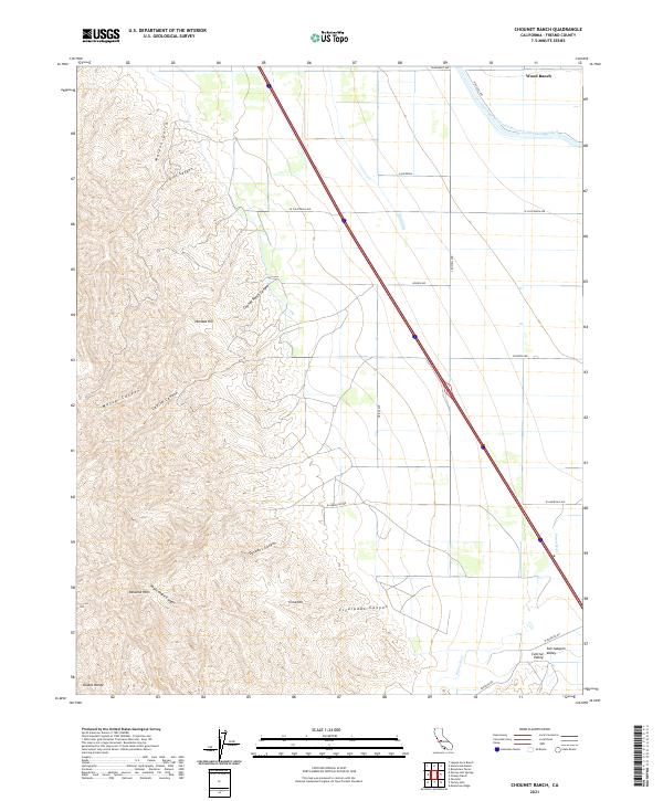 Chounet Ranch, CA — USGS 7.5-minute topo (2021)