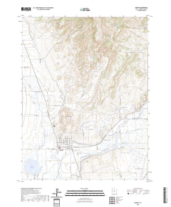 Moroni, UT — USGS 7.5-minute topo (2023)