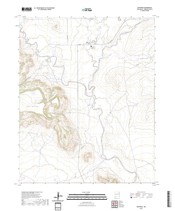 Bueyeros, NM — USGS 7.5-minute topo (2023)