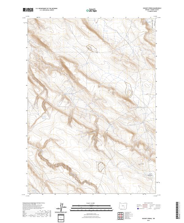 Hughet Spring, OR — USGS 7.5-minute topo (2023)