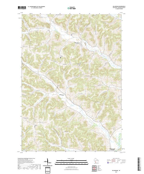 Gillingham, WI — USGS 7.5-minute topo (2022)