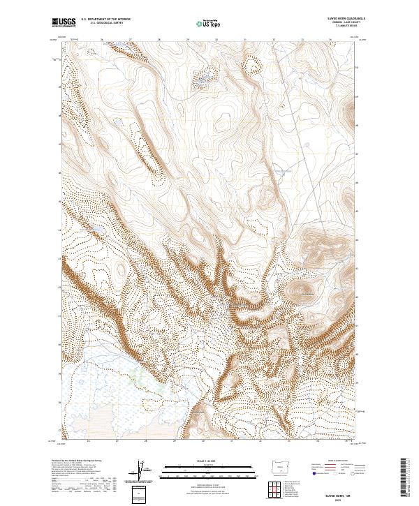 Sawed Horn, OR — USGS 7.5-minute topo (2023)
