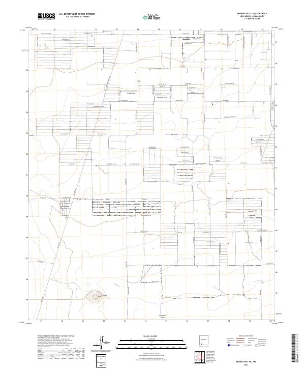 Midway Butte, NM — USGS 7.5-minute topo (2023)